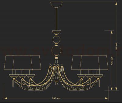 Люстра Kutek ZAFFIRO ZAF-ZW-6(Z/A)