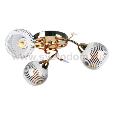 Светильник потолочный ZOLA-CL60E27*3GD металл, стекло E27*3*60W