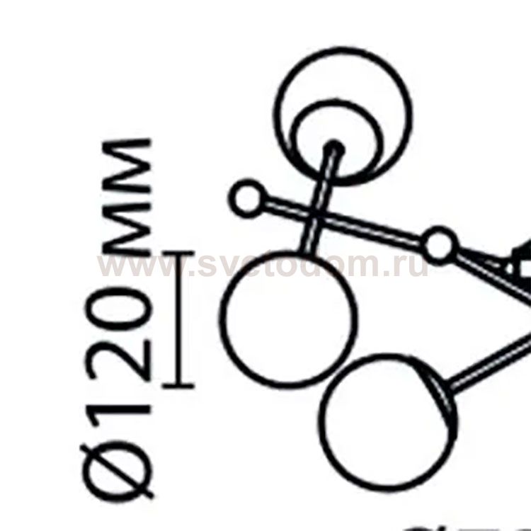 Плафон стекло белый матовый шар 120мм (58мм посадка) LM 6581 MELODY
