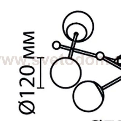 Плафон стекло белый матовый шар 120мм (58мм посадка) LM 6581 MELODY