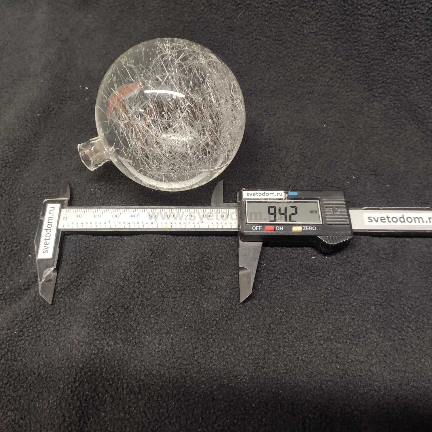 Плафон шарик паутинка серебро с цоколем G4 80мм