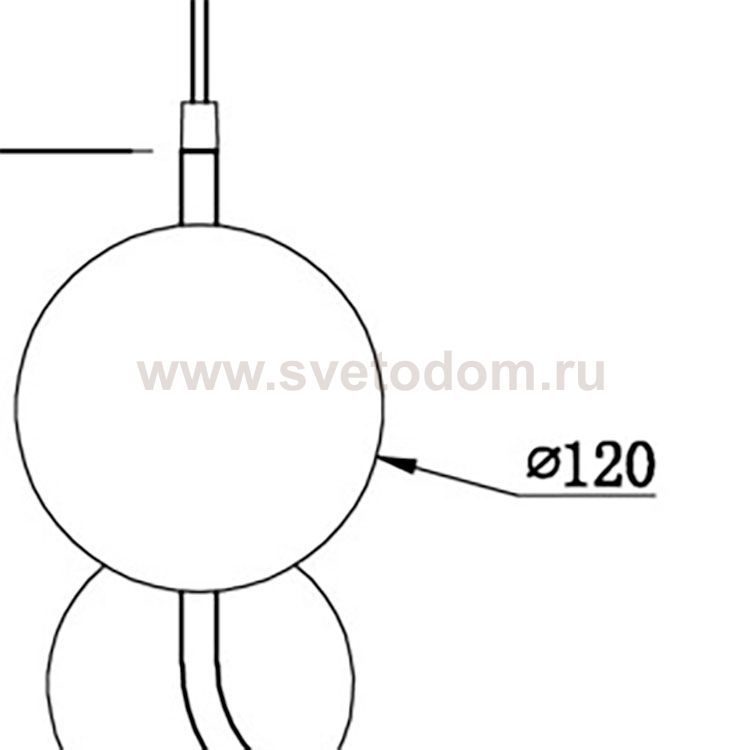 Плафон стеклянный шар матовый белый 120мм с резьбой G9 20мм Freya FR4005PL Perlina