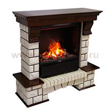 Портал Pierre Luxe под очаг Dimplex Albany белый