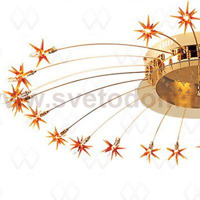 Плафон стекло звездочка коричневая 85мм G4  (12мм посадка) MW 2440129