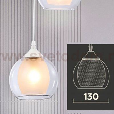 Плафон двойной стекло 130*105мм Е27 (44мм посадка) Ambrella TR3540