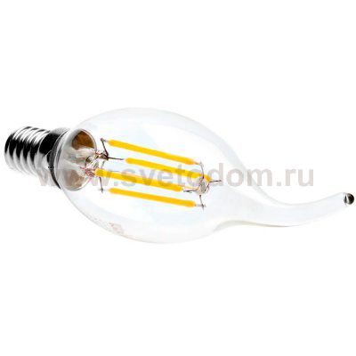 Лампа светодиодная е14 свеча на ветру 10шт упаковка МАЯК LBF-C35A, 4Вт 2700К
