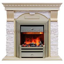 Портал Dublin арочный сланец крем (классика Opti-Myst и Optiflame) Dimplex