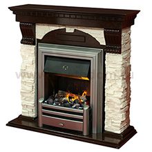 Портал Dublin арочный сланец белый (классика Opti-Myst и Optiflame) Dimplex