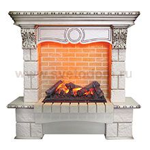 Портал Pierre Luxe под очаг Dimplex Cassette 600 слоновая кость с патиной