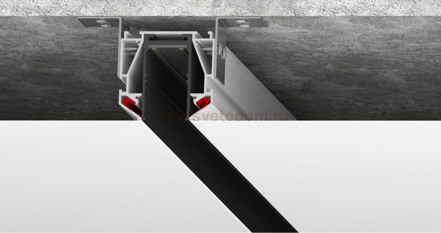 Закладной профиль Denkirs SMART PROFI для натяжного потолка 2м TR3044-AL