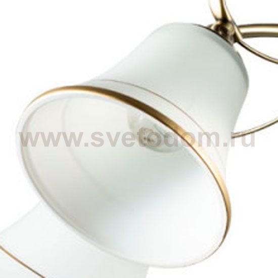 Плафон стекло бежевое с золотой каемкой 135*110мм E27 (41мм посадка) Arte Lamp A2709PL BLOSSOM