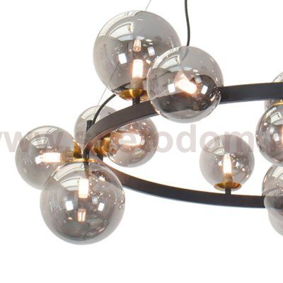 Плафон стекло тонированный зеркальный шар 150мм G9 с резьбой 20мм Lussole LSP-8750 BERKELEY