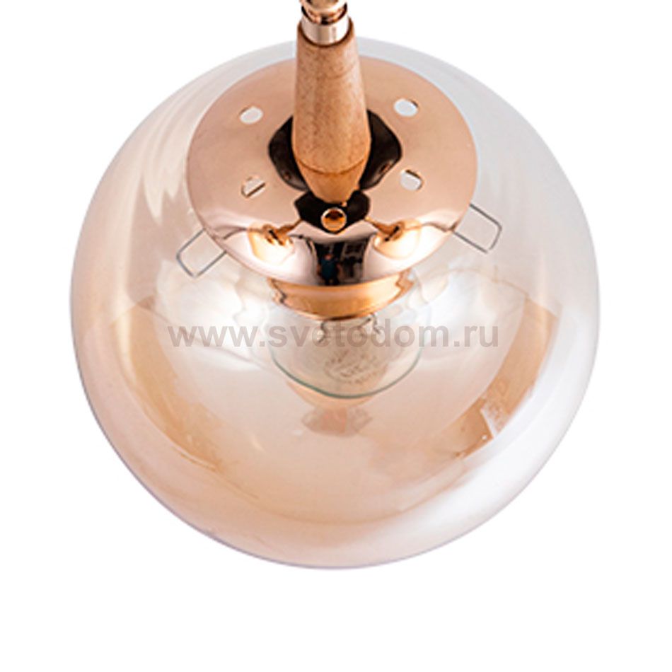 Плафон стекло шар янтарный 150мм (68мм посадка) Arte lamp A4485PL BOSTON