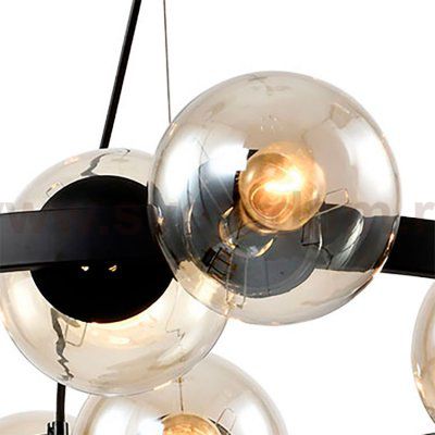 Плафон стекло тонированный 130мм (67мм посадка) LSP-8797 FISHERS