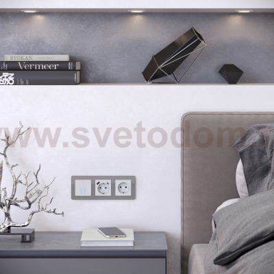 Рамка на 3 поста Acrylic графит Werkel