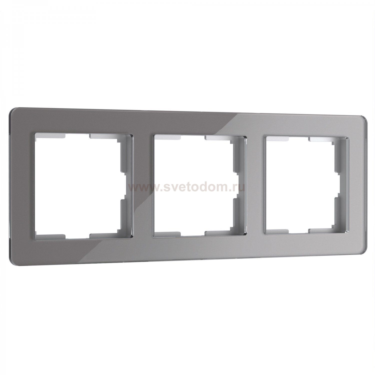 Рамка на 3 поста Acrylic графит Werkel