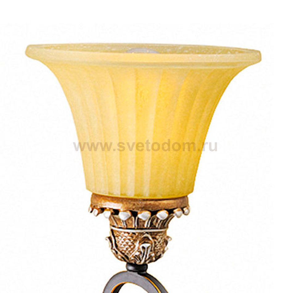 Плафон стекло шампань 190*117мм Е27 Чиаро 254022 Версаче