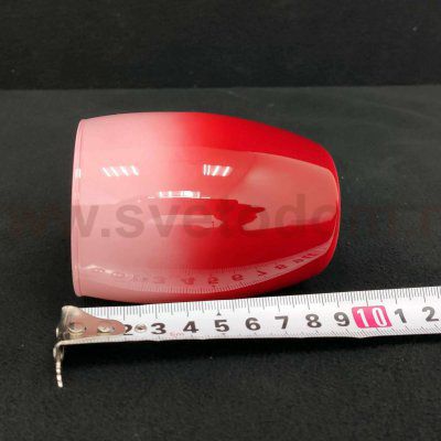 Плафон стекло красный внутренний 85*70мм E14 Евро 9808 / 30151 Конфетти