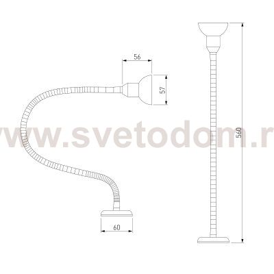 Настенный светильник с гибким корпусом 1214 MR16 хром Elektrostandard