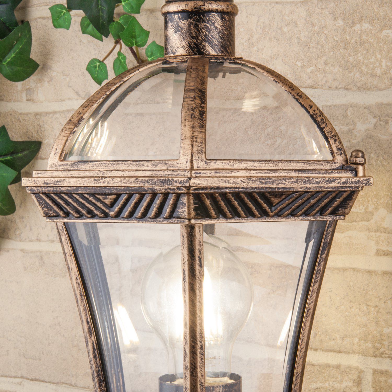 Светильник уличный настенный Электростандарт Capella черное золото ...