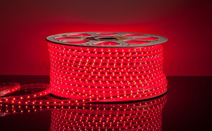 Светодиодная лента Elektrostandard 3528/60 LED 4.4W 220V IP65 красный свет