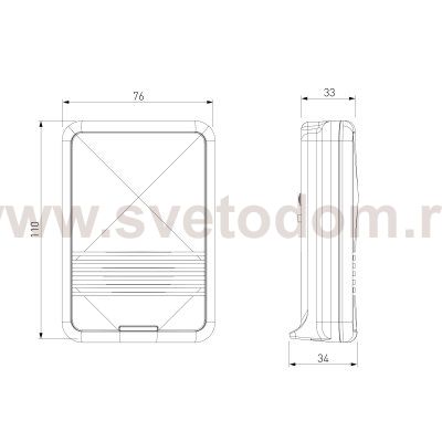 Звонок беспроводной 36M IP44 52M IP44 белый Elektrostandard