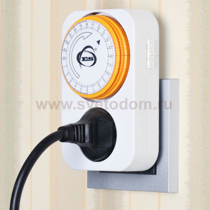 Розетка-таймер 16A x1 IP20 Белый TMH-M-1 Elektrostandard