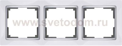 WL03-Frame-03-white /Рамка на 3 поста (белый/хром) Werkel WL03-Frame-03-white