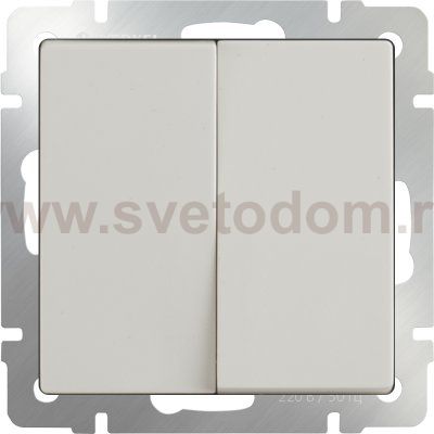 WL03-SW-2G-2W-ivory /Выключатель двухклавишный проходной (слоновая кость) Werkel WL03-SW-2G-2W-ivory