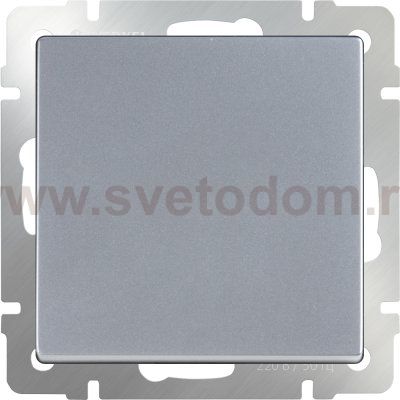 WL06-SW-1G/Выключатель одноклавишный (серебряный) Werkel WL06-SW-1G