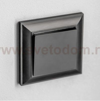 Выключатель одноклавишный (черный матовый) WL08-SW-1G Werkel