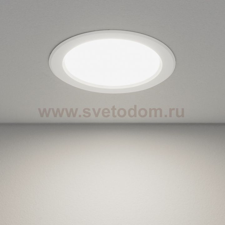 Встраиваемый потолочный светодиодный светильник Elektrostandard DLS173 15W 6500K белый (WH)