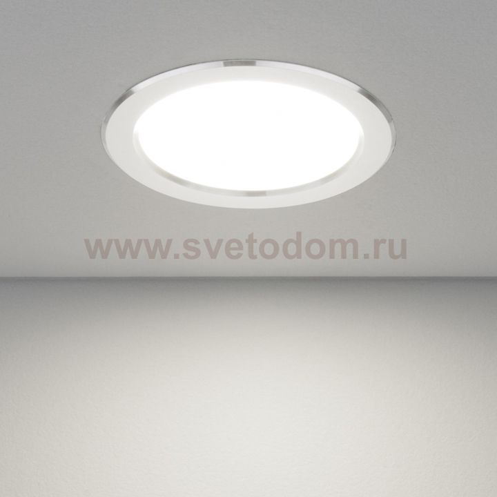 Встраиваемый потолочный светодиодный светильник Elektrostandard DLS173 15W 6500K матовый алюминий (AL MATT)