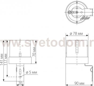 Датчик освещенности 5500W IP44 SNS-L-07 белый Elektrostandard