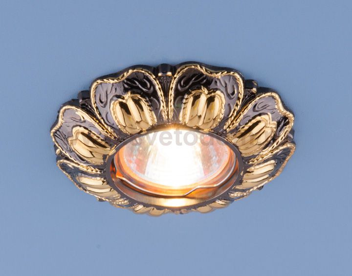 Точечный светильник Elektrostandard 7215 MR16 GMG черный/золото