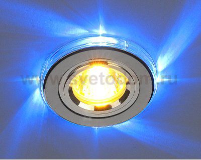 Точечный светильник светодиодный Elektrostandard 2060/2 SL/LED/BL (хром / синий)
