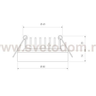 Точечный светильник со светодиодами DSKR80 5W 4200K белый Elektrostandard