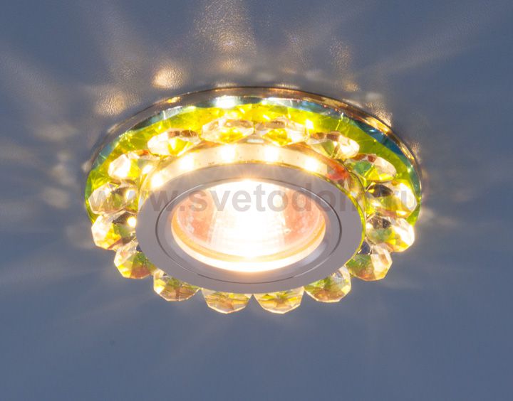 Точечный светодиодный светильник с хрусталем Elektrostandard 6036 MR16 MLT мульти