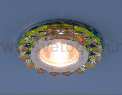 Точечный светодиодный светильник с хрусталем Elektrostandard 6036 MR16 MLT мульти