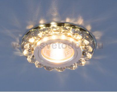 Точечный светодиодный светильник с хрусталем Elektrostandard 6036 MR16 Gr дымчатый