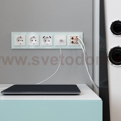 Рамка на 5 постов (натуральное стекло) WL01-Frame-05 Werkel