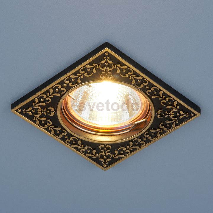 Точечный светильник Elektrostandard 120071 MR16 BK/GD черный/золото