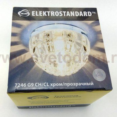 Точечный светильник со светодиодной подсветкой Elektrostandard 7246 G9 CH/CL хром/прозрачный