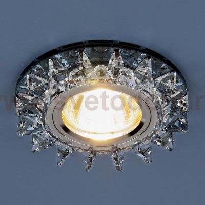 Точечный светодиодный светильник с хрусталем Elektrostandard 6037 MR16 BL сапфир/хром