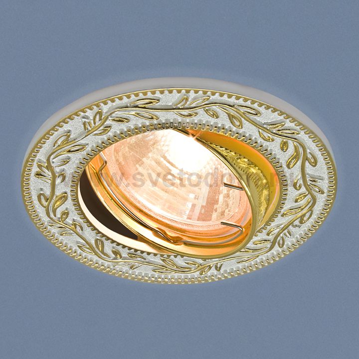 Точечный светильник 713 MR16 WH/GD белый/золото Elektrostandard