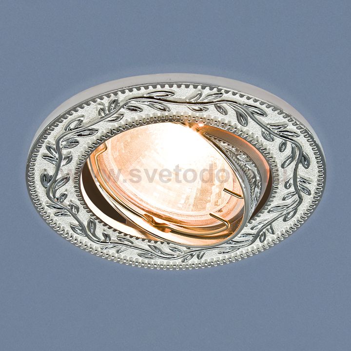 Точечный светильник 713 MR16 WH/SL белый/серебро Elektrostandard