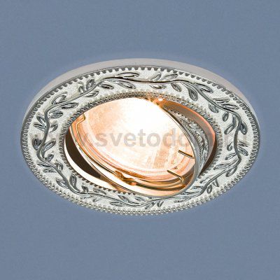 Точечный светильник 713 MR16 WH/SL белый/серебро Elektrostandard
