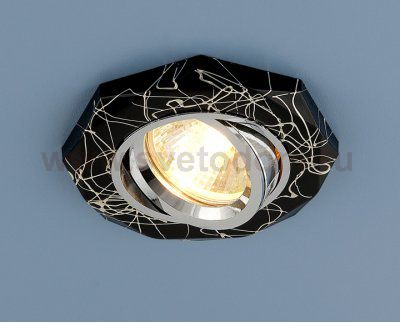 Точечный светильник Elektrostandard 2040 BK/SL (черный/серебро)