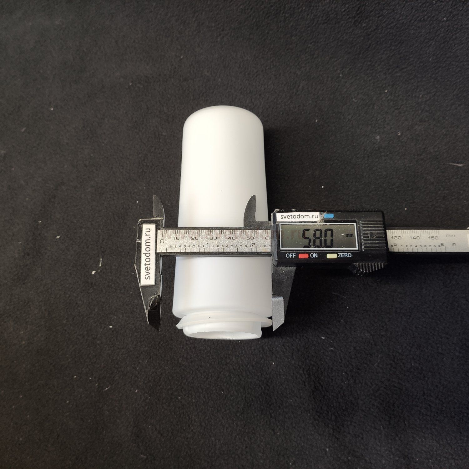 Плафон стекло матовое белое 60*140мм Евро 1242 Round