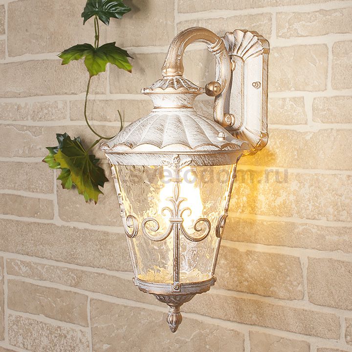 Светильник уличный настенный Elektrostandard Diadema D (GLYF-8046D) белое золото